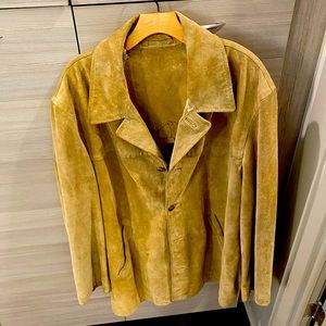 Men’s Light Tan Suede Jacket Medium